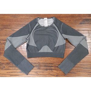 Women's Gray Long Sleeve Top